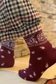 Bandana Socks Burgundy